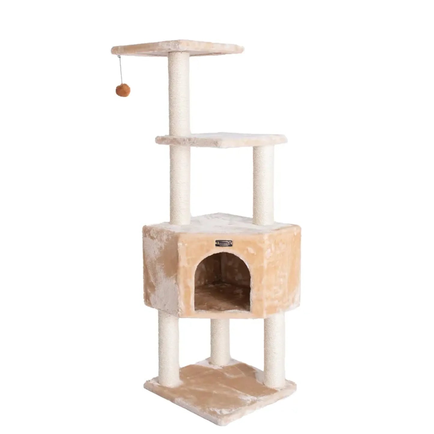 Armarkat Three-Level Wooden Kitty Tower 48" - A4801