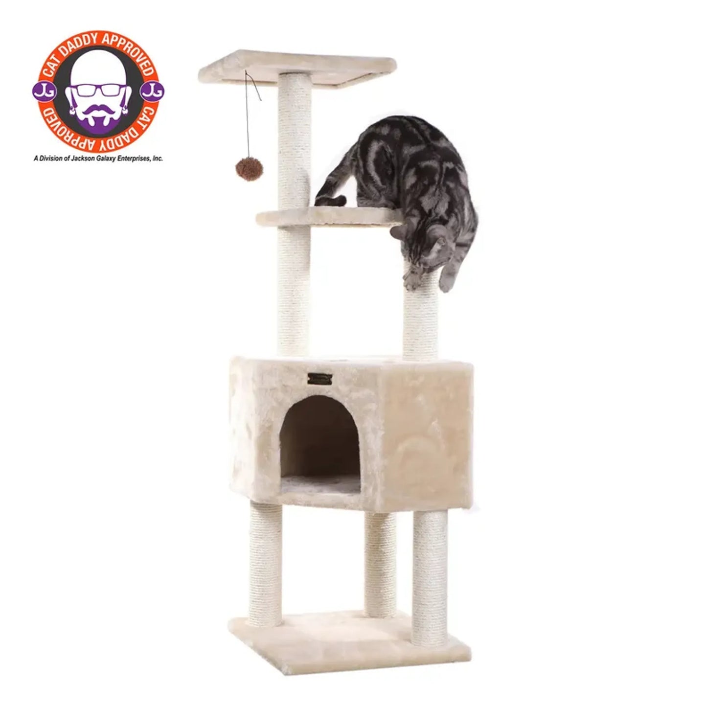 Armarkat Three-Level Wooden Kitty Tower 48" - A4801