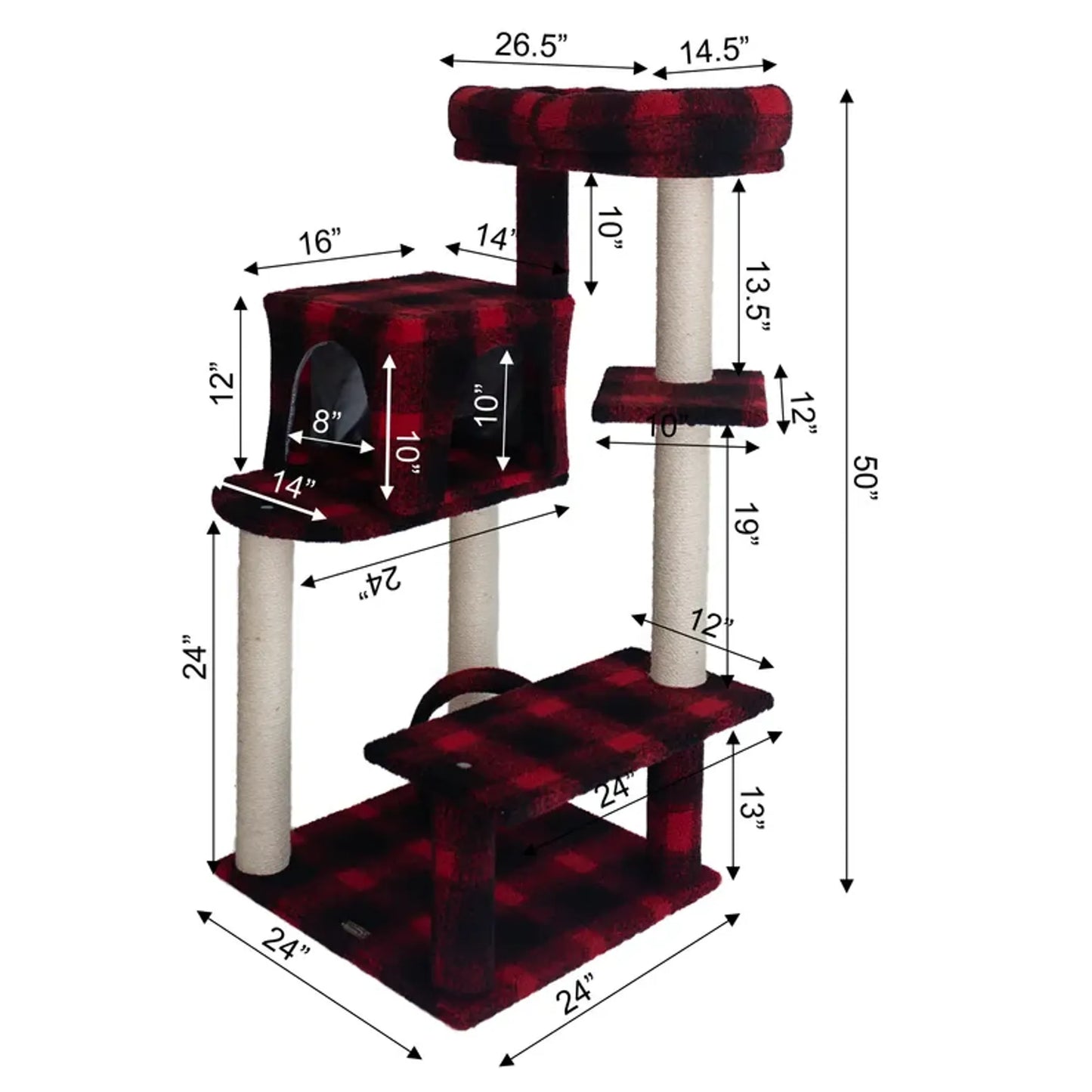 Armarkat Wooden Cat Tree With Veranda - B5008