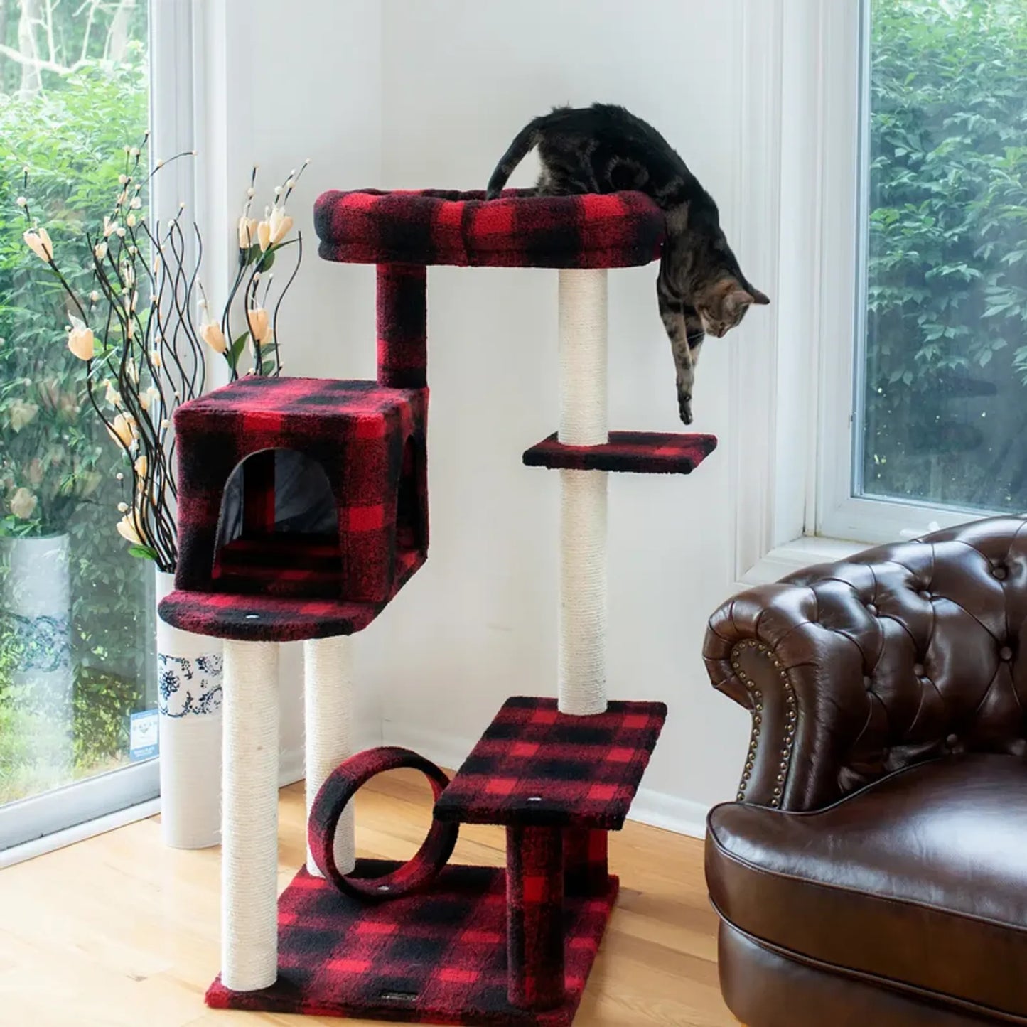 Armarkat Wooden Cat Tree With Veranda - B5008