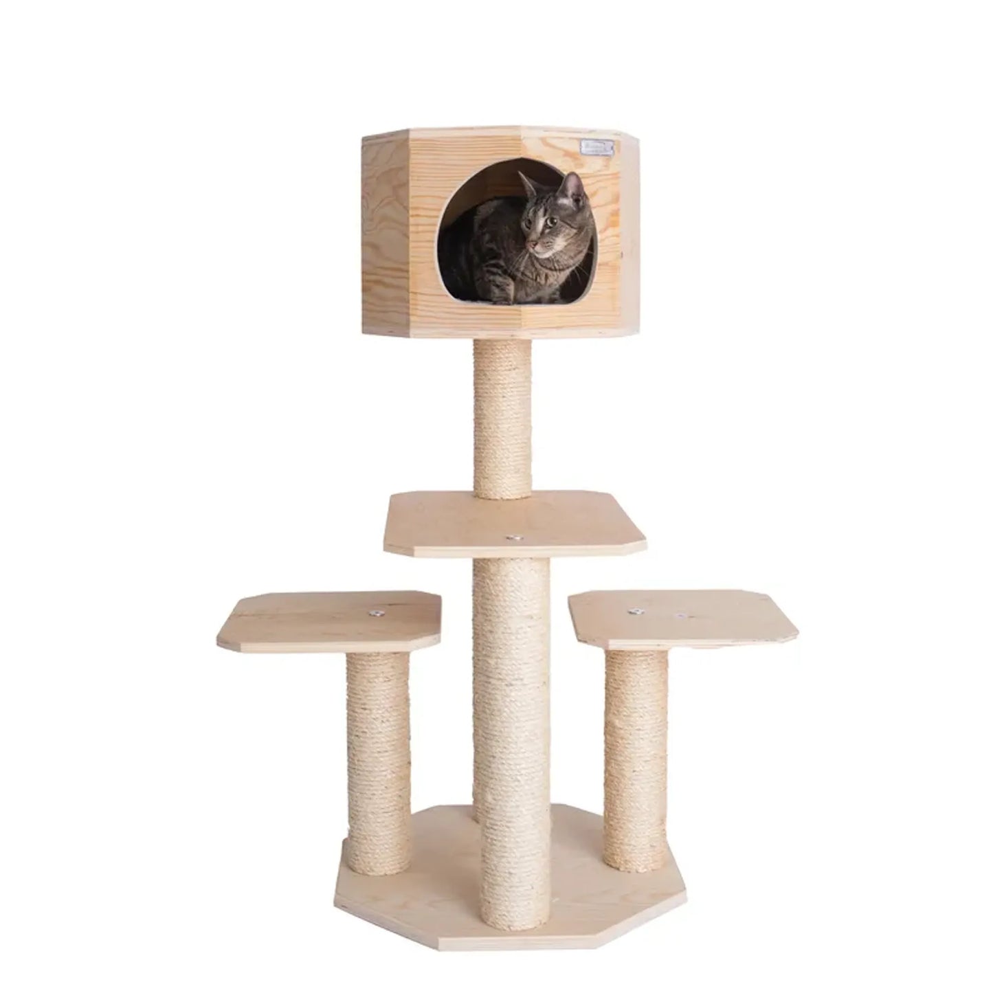 Armarkat Premium  Scots Pine Wooden Cat Tree 46" - S4203