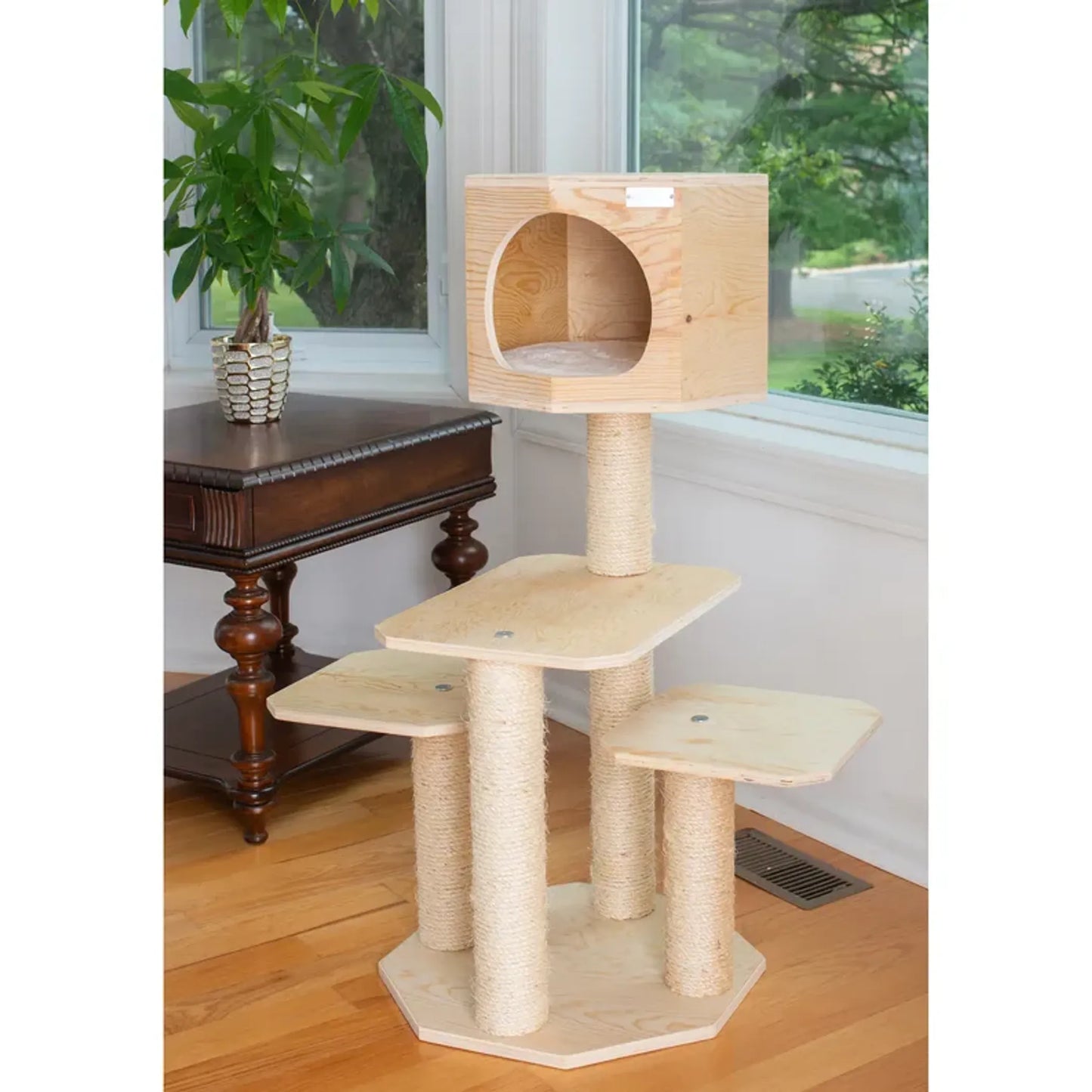 Armarkat Premium  Scots Pine Wooden Cat Tree 46" - S4203