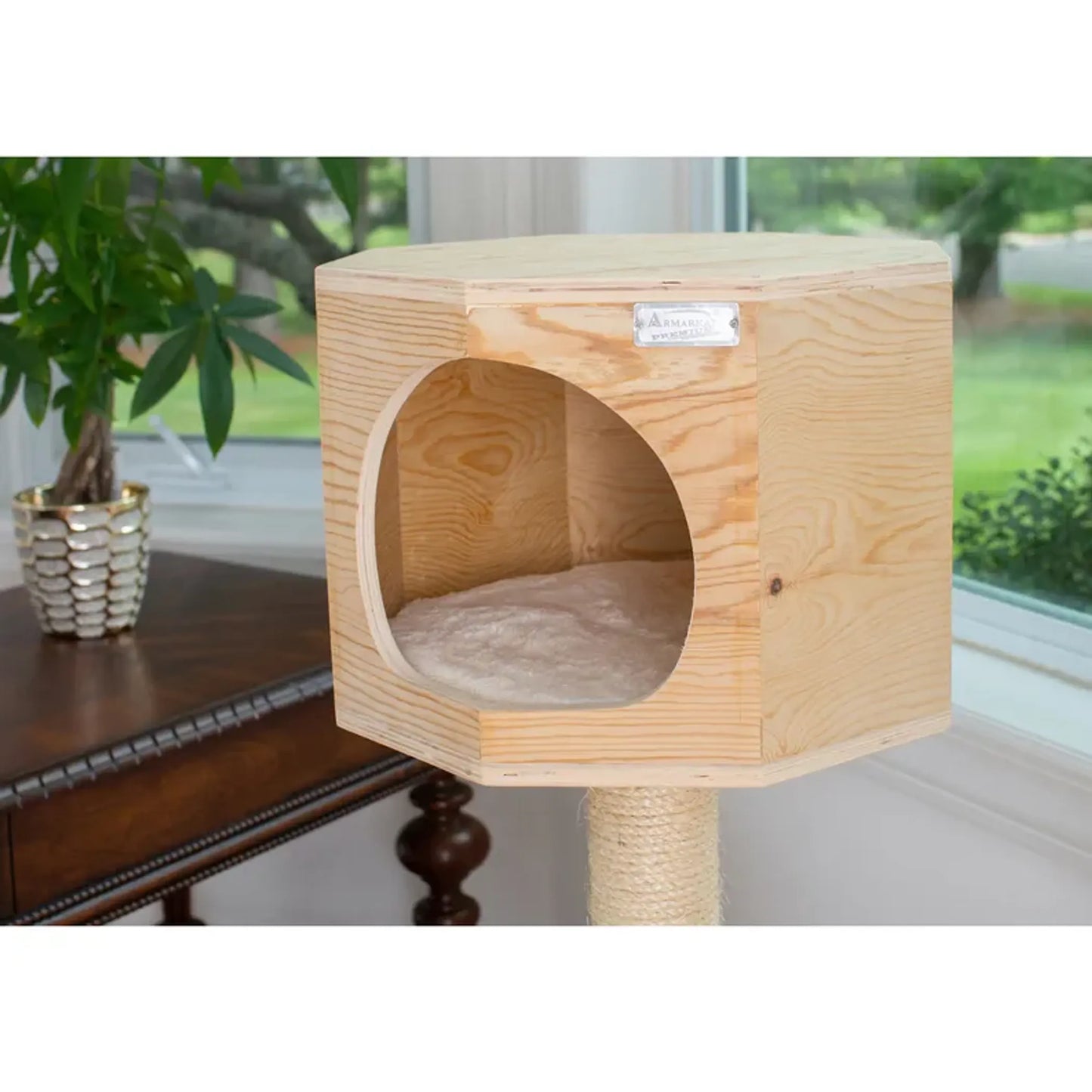 Armarkat Premium  Scots Pine Wooden Cat Tree 46" - S4203