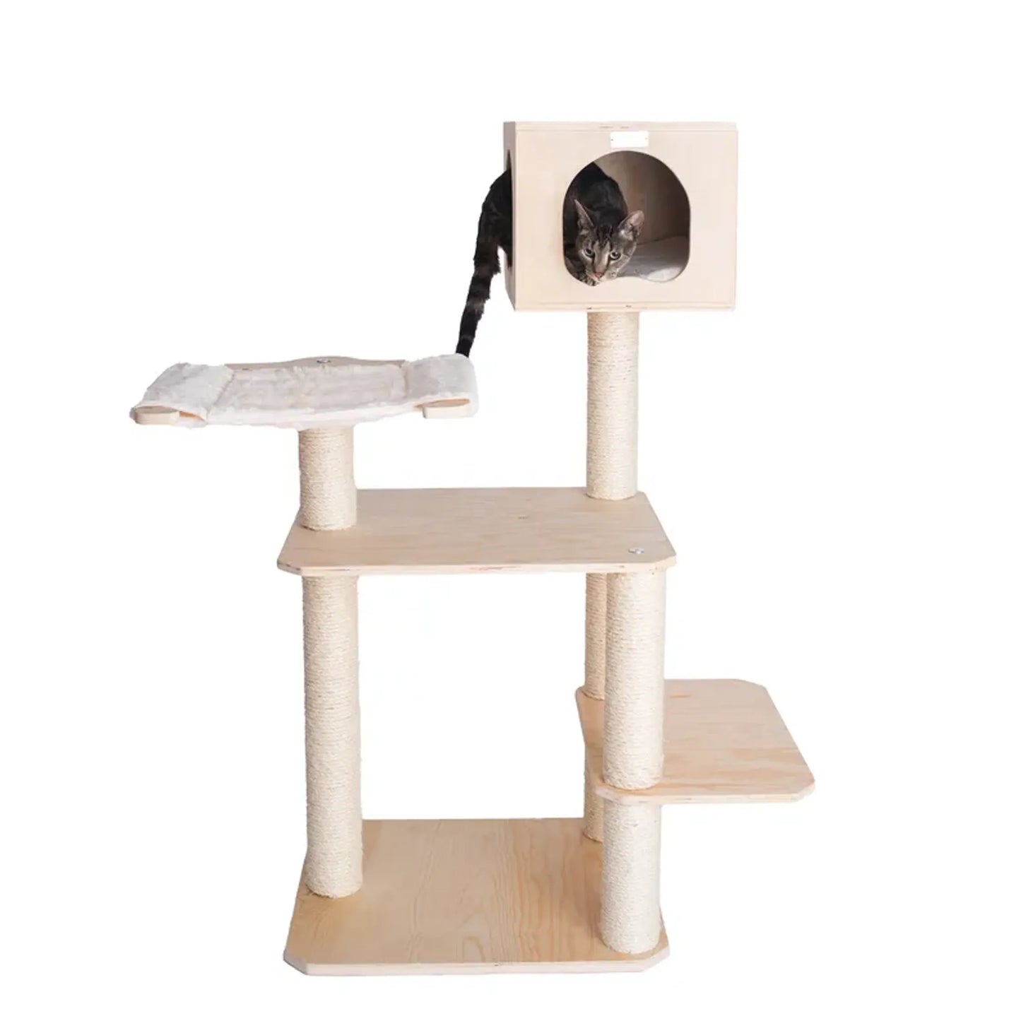 Armarkat Premium Scots Pine Solid Wood Cat Tree 50" - S5103