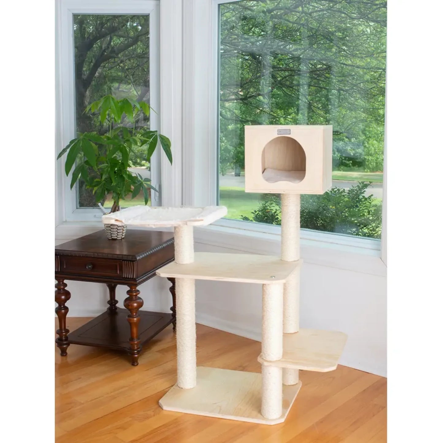 Armarkat Premium Scots Pine Solid Wood Cat Tree 50" - S5103