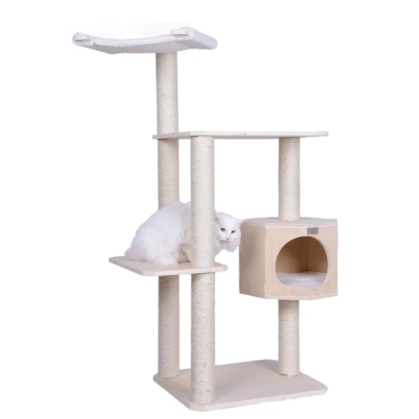 Armarkat Premium Scots Pine 54-Inch Cat Tree w/ Three Levels - S5402